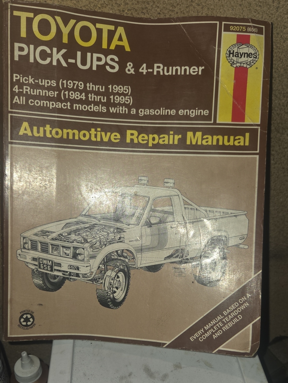 Haynes Toyota Pick-Ups & 4-Runner Automotive Repair Manual - Brown & Yellow